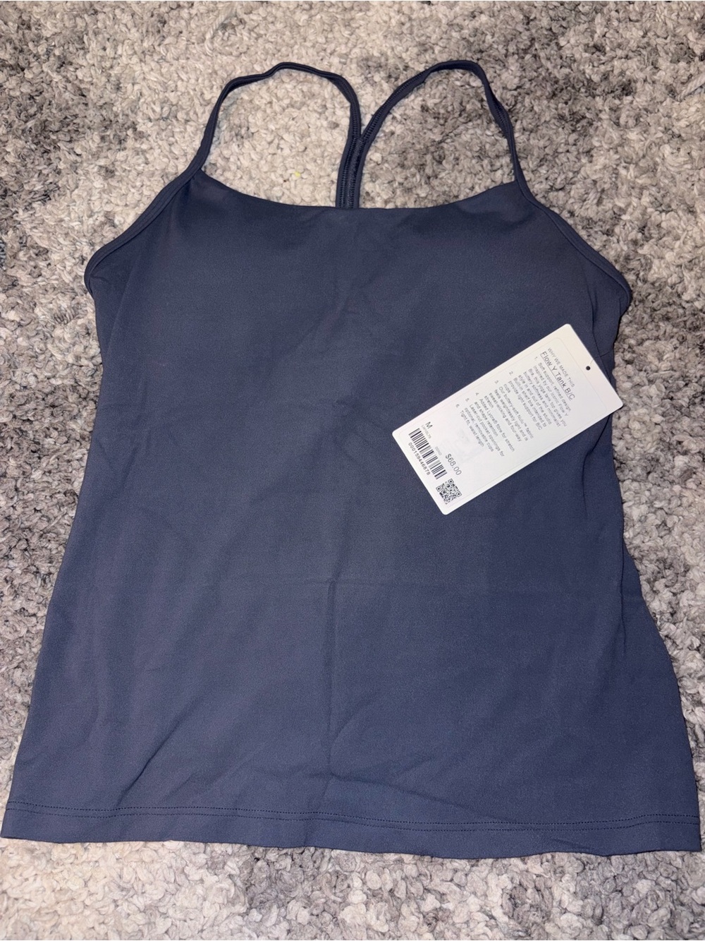 lululemon athletica Gray Flow Y Tank B/C